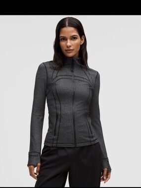 lululemon athletica Women's define herringbone Charcoal Gray Zip-Up Jacket